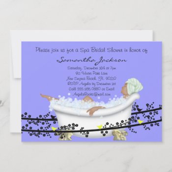 Spa Bride Bridal Shower Invite by ForeverAndEverAfter at Zazzle