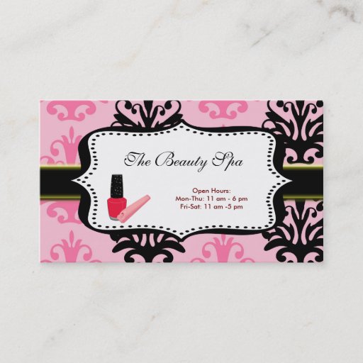 Customizable Spa Business Card Templates