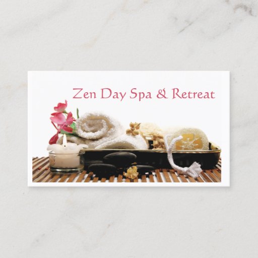 Customizable Spa Business Card