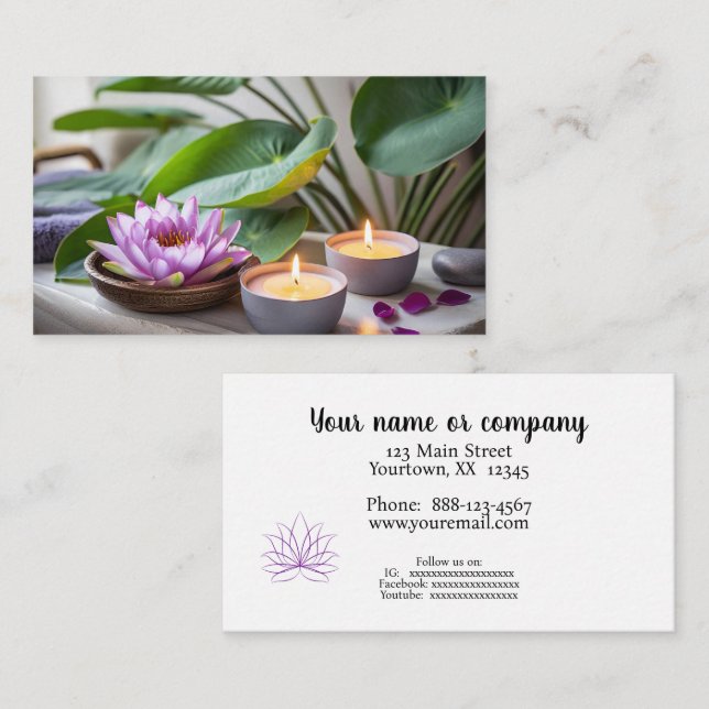 Spa  business card (Front/Back)