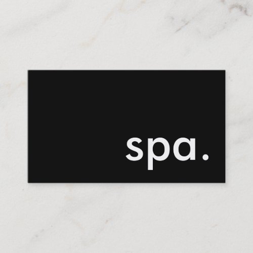 spa. business cards