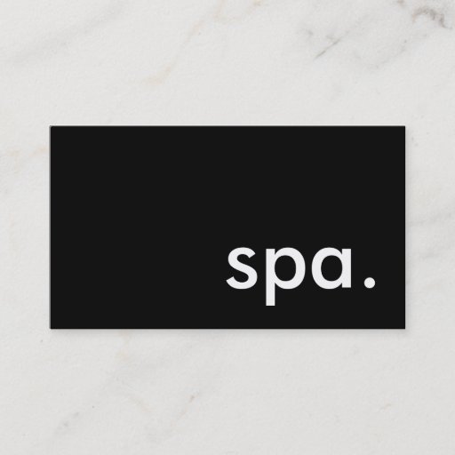 Customizable spa. business cards