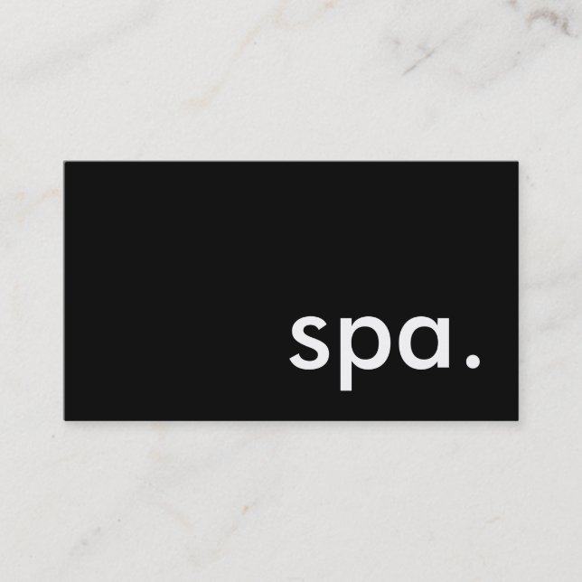 spa. business card (Front)