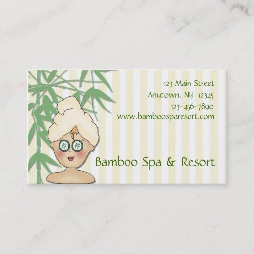 Customizable Spa Business Card