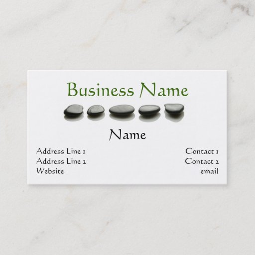 Customizable Spa Business Card
