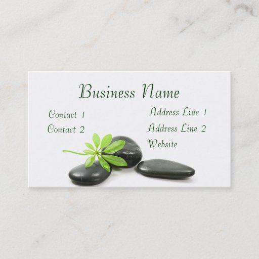 Customizable Spa Business Card