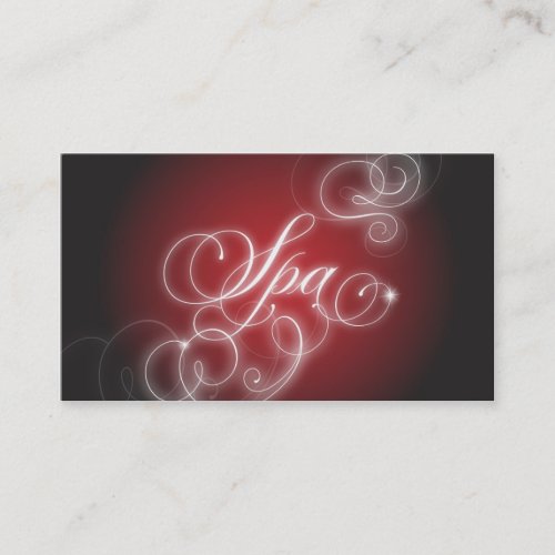 Spa Business Card Elegant Flourish Glow
