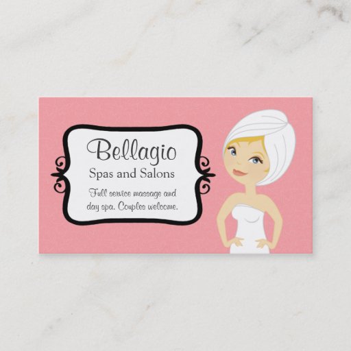 Customizable Spa Business Cards