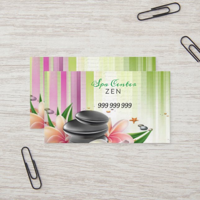 Spa center business card (Front/Back In Situ)