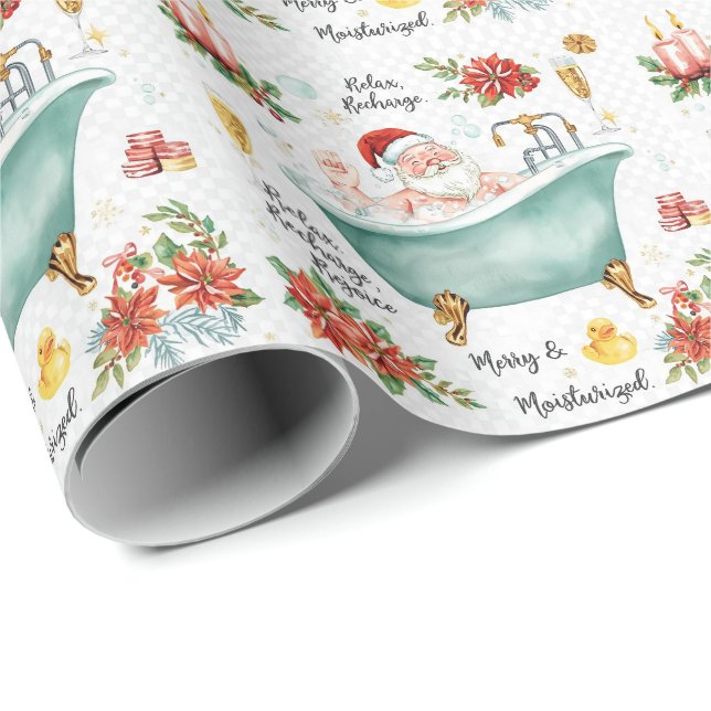 Spa Christmas themed for Spa Lovers Wrapping Paper (Roll Corner)