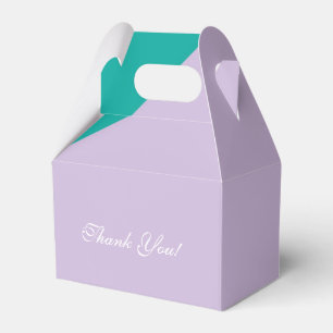 Spa Color block Teal Lavender Party Favor Boxes