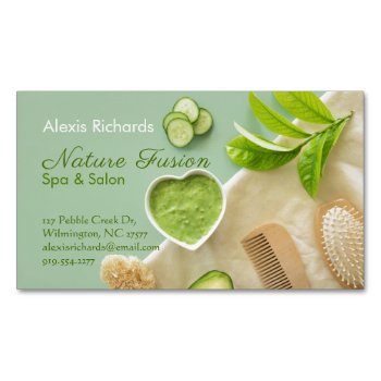 Spa Composition Business Card Magnet by artNimages at Zazzle