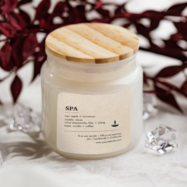 Spa Cream off-white Ingredients Product Label (Spa Cream off-white Ingredients Product Label #candlelabel #spalabel #beautylabel #beige #offwhite )