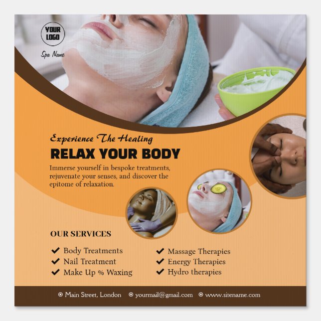 Spa Custom Yard Sign (Front)