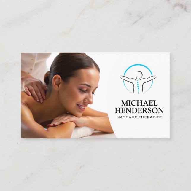 Spa Day | Back Massage Business Card (Front)