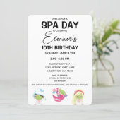 Spa Day Birthday Girl Party Invitation (Standing Front)