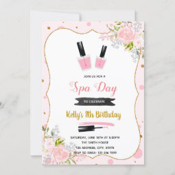 Spa day birthday invitation | Zazzle