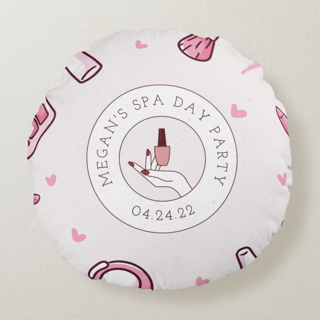 Spa Day Birthday Party Decorative Throw Pillow (Front)