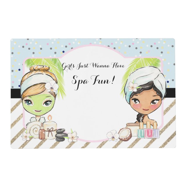 SPA day birthday party Paper Placemats (Front)