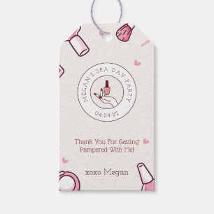 Spa Day Birthday Party Thank You Favor Tags