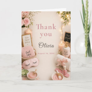 Spa Day Birthday Thank You Card