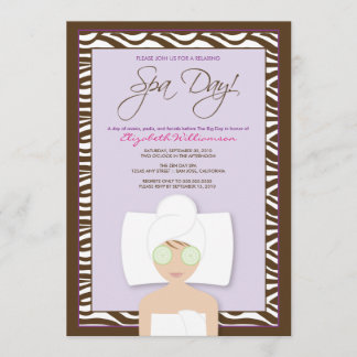 Spa Day Bridal Shower Invitation (lavender)