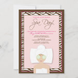 Spa Day Bridal Shower Invitation (pink) at Zazzle