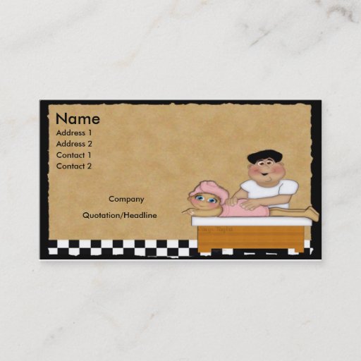 Customizable Spa Day Business Card
