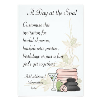 Spa Day Invitations & Announcements | Zazzle