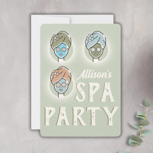 Spa Day Custom Invitation _ Birthday Party