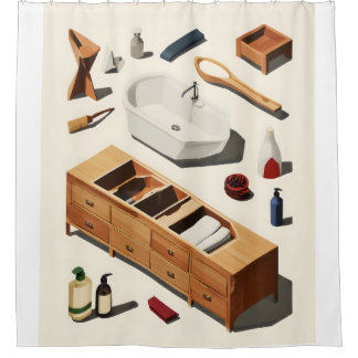 Spa Day Essentials Shower Curtain