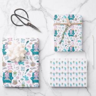 Spa Day Girlie Wrapping Paper Sheets