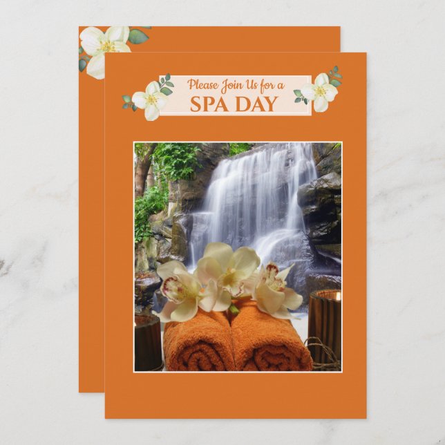 Spa Day  Invitation (Front/Back)