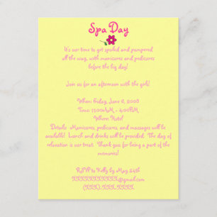 Spa Day Invitation