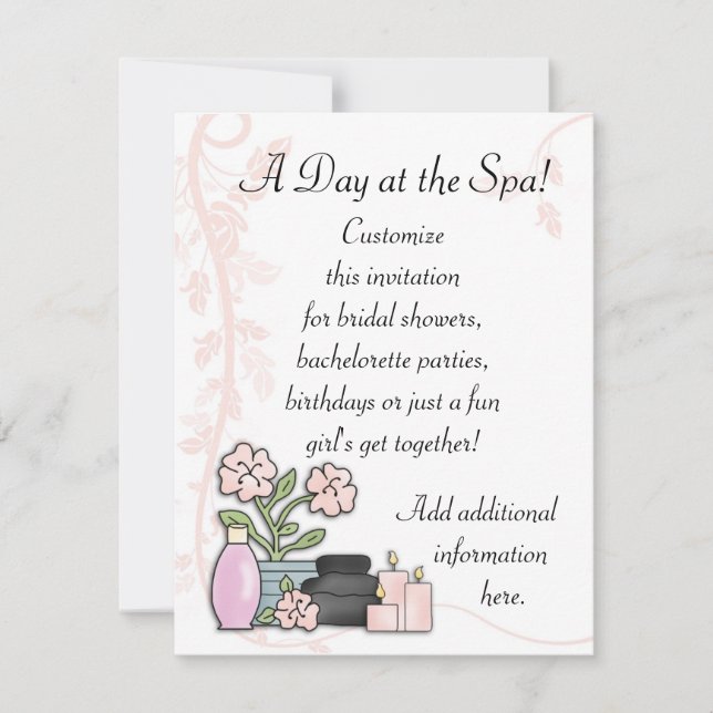 Spa Day Invitation (Front)