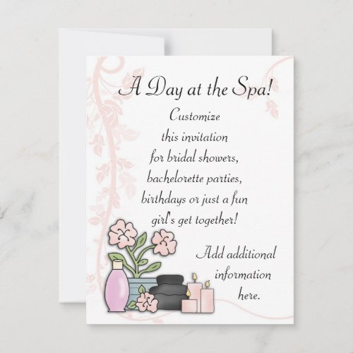 Spa Day Invitation