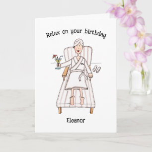 Spa Day Lady Birthday Card