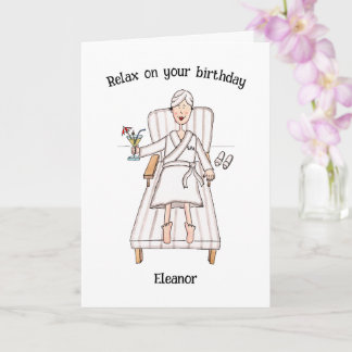 Spa Day Lady Birthday Card