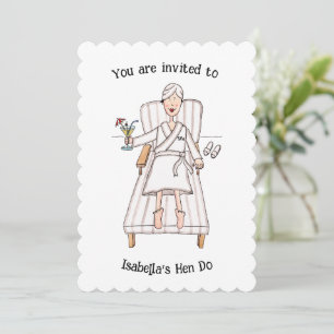 Spa Day Lady Hen Do Invitation
