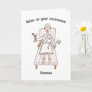 Spa Day Lady Retirement Card