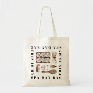Spa Day Self care Modern Zero Waste Cosmetic Tote Bag