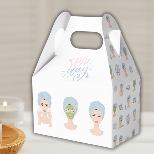 Spa Day Theme - Party FavorBox Favor Boxes (Spa theme birthday -  goodie bag for party favors)