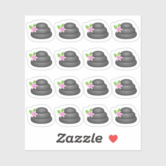 Spa Day Zen Stones Relaxation Day Bujo Planner Sticker (Sheet)