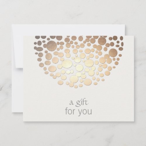 Cosmetology Gold Circles Spa Gift Certificate Custom Invitation
