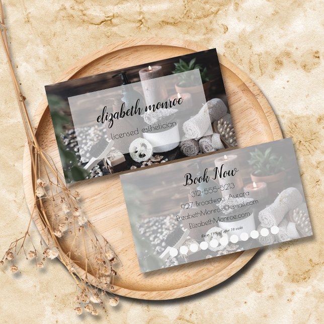 Spa Handwritten Script Calligraphy Loyalty Business Card (Creator Uploaded)