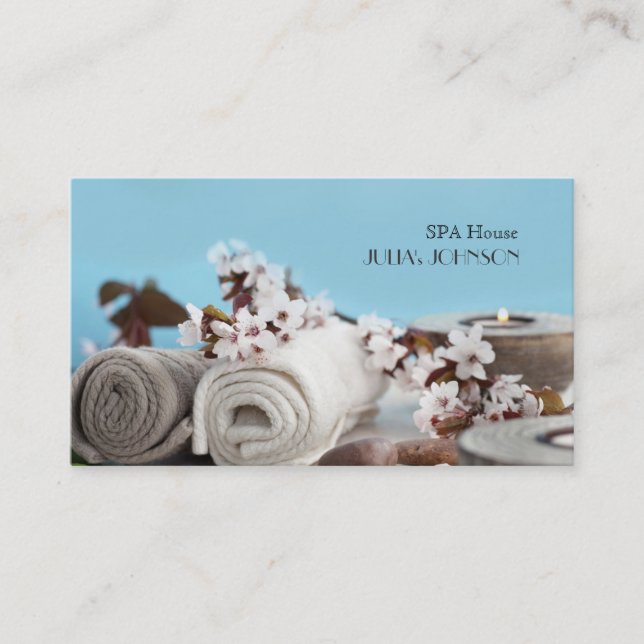 Spa House Massage Relax Beauty Salon Business Card (Front)