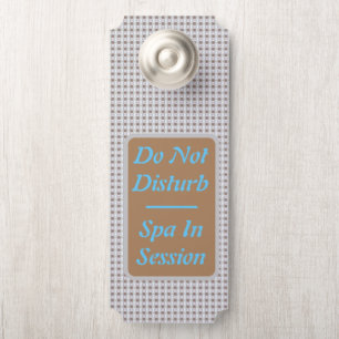 Spa In Session Vertical Tan Chain Blue Diamond DH Door Hanger