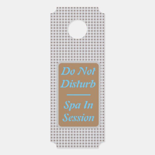 Spa In Session Vertical Tan Chain Blue Diamond DH Door Hanger