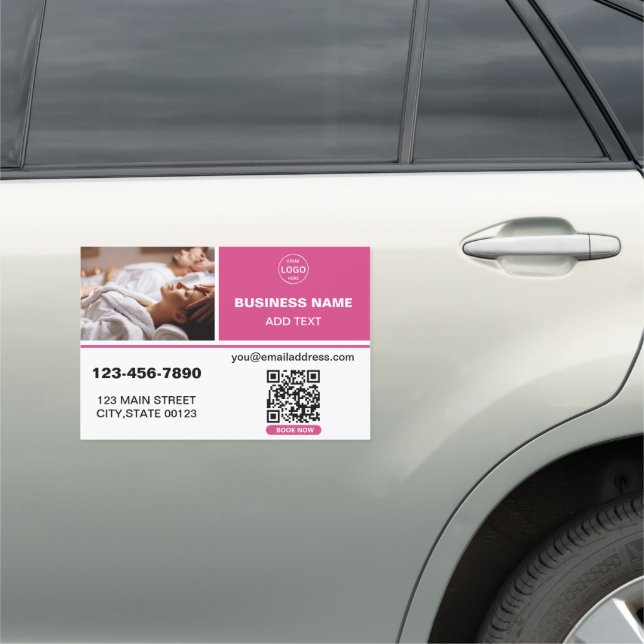 SPA Logo QR Code Photo Promote Car Magnet (In Situ)