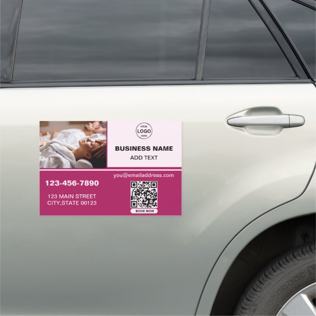 SPA Logo QR Code Photo Promote Car Magnet (In Situ)